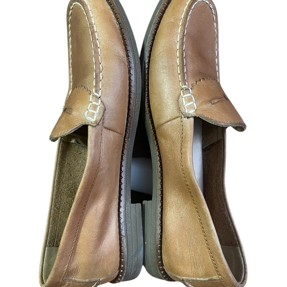 Sperry Seaport Camel/Tan Leather Slip-On Loafers w/ Penny Keeper Sz. 6.5 Casual - Picture 4 of 9
